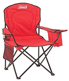 【中古】【輸入品・未使用】Coleman Portable Camping Quad Chair with 4-Can Cooler Red コールマン ポータブル キャンピング クアッド チェア 赤 [並行輸入品]