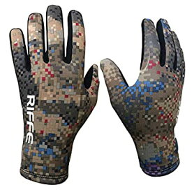 【中古】【輸入品・未使用】Riffe ブラックAmara迷彩ネオプレン手袋 X-Small