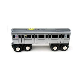 【中古】【輸入品・未使用】Munipals NYC Subway N Car Toy Train Wooden Railway Compatible by Munipals [並行輸入品]