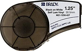 【中古】【輸入品・未使用】Brady M21-1250-427 14' Length%カンマ% 1.25 Width%カンマ% B-427 Self-Laminating Vinyl%カンマ% Black On White/Translucent Color BMP 21 Mobile Prin