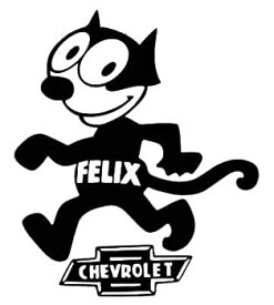 【中古】【輸入品・未使用】カッティングステッカー フィリックス×シボレー（カラーブラック） FELIX×CHEVROLET [並行輸入品]車　耐水　デカール