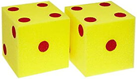 【中古】【輸入品・未使用】School Specialty Giant Foam Dice - 5 inches - Set of 2 - Yellow with Red [並行輸入品]