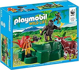 【中古】【輸入品・未使用】Playmobil プレイモービル wild life 5273 gorilles et okapis avec vegetation [並行輸入品]