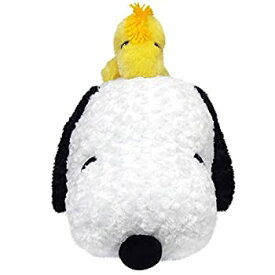 【中古】【輸入品・未使用】スヌーピー SNOOPY 特大 ゆるカワ ぬいぐるみ モノトーン ウッドストック セット 全長約90cm バラボア使用 プレゼント 特大 ジャンボサイズ 黒