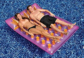 【中古】【輸入品・未使用】78' Water Sports Purple Two-Person Double Inflatable Swimming Pool Air Mattress [並行輸入品]