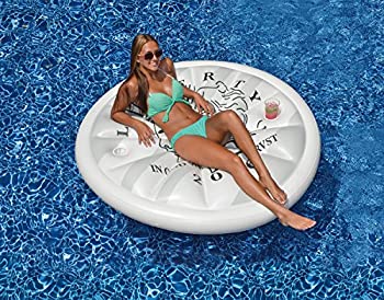 60' Silver Dollar Island Novelty Swimming Pool Inflatable Floating Raft [並行輸入品] 最大64％オフ！