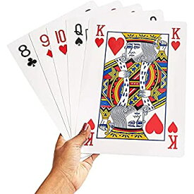 【中古】【輸入品・未使用】[Juvale]Juvale Super Big Giant Jumbo Playing Cards Full Deck Huge Standard Print Novelty Poker Index Playing Cards 8 x 11 inches [並行