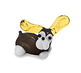 【中古】【輸入品・未使用】ガラス細工　犬 Tynies NEW 036 FigureBev Dog With One Ear Up No.2 [並行輸入品]