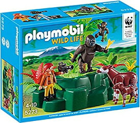 【中古】【輸入品・未使用】Playmobil wild life 5273 gorilles et okapis avec vegetation [並行輸入品]
