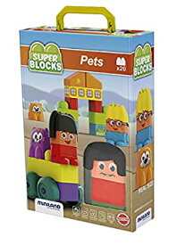 【中古】【輸入品・未使用】Miniland Super Blocks Set - Pets [並行輸入品]
