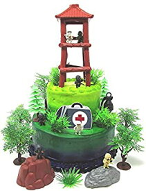 【中古】【輸入品・未使用】Battle Crusade Survival Royale Gaming Themed Cake Topper with Battle Figures and Resource Themed Accessories