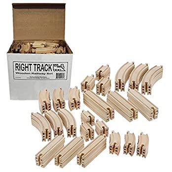 【SALE／55%OFF】 Wooden Train Track 100 Piece Pack - 100% Compatible with All Major Brands including Thomas Wooden Railway System - By Right Track Toys