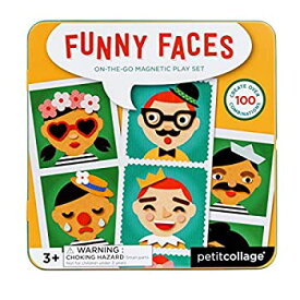 【中古】【輸入品・未使用】Petit Collage Silly Funny Faces Magnetic On-The-Go Travel Play Set