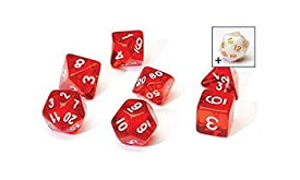 【中古】【輸入品・未使用】Translucent Red Resin Dice Set [並行輸入品]