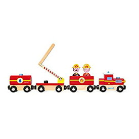 【中古】【輸入品・未使用】Janod Story Box - 6ピース 想像力とロールプレイング消防士 電車 塗装木製プレイセット 対象年齢3歳以上 (J08590)