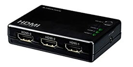 【中古】グリーンハウス 手動切り替えタイプ HDMI切換器 Deep Color/3D映像 フルHD映像対応 3台用 リモコン付 Input3+Output1ポート GH-HSWC3-BK