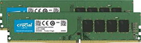 【中古】【輸入・日本仕様】Crucial(Micron製) デスクトップPC用メモリ PC4-21300(DDR4-2666) 16GB×2枚 CL19 DRx8 288pin CT2K16G4DFD8266