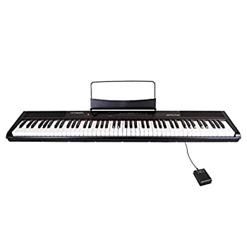 Artesia 電子ピアノ 【通販 超人気の 88鍵 軽量スリム設計 電池駆動対応モデル BK サスティンペダル付属 ブラック PERFORMER