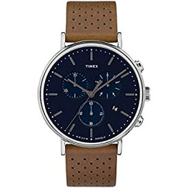 【中古】【輸入品・未使用】Timex メンズ フェアフィールド クロノ 41mm 腕時計 タン/ブルー。