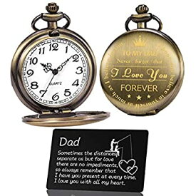 【中古】【輸入品・未使用】父の日のギフト、誕生日プレゼント、父への懐中時計、父への永遠の愛を忘れないでください、父へのお父さんへのお父さんへのギフト