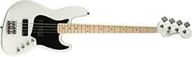 【未使用】【中古】Squier by Fender エレキベース Contemporary Active Jazz Bass? HH, Maple Fingerboard, Flat White ソフトケース付き