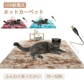 ホットマット ペット用 ホットカーペット USB給電 電熱マット 省エネ ホットカーペット 電気毛布 フランネル ペットベッド ペットマット ヒーターマット 電気ヒーター 加熱パッド 洗える 防寒 寒さ対策 あったか ぽか