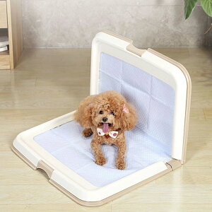 犬トイレトレー 折りたたみ 犬トイレ トレーニングパッド しつけトイレ 大型犬 小型犬 L型トレー レギュラー カーキ