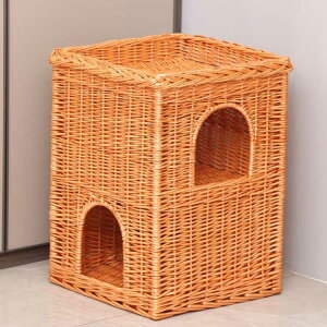 カゴ籠かご箱ボックス 猫用ハウス 素朴 ボックスハウス 天然素材 遊び場おもちゃトンネル隠れる 箱型 ペット用ハウス 猫ベッド つぐら 猫トンネル 箱 箱ボックス型ハウス