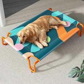 【P20限定】ペット用 ドッグベッド ペットベッド 犬用ベッド ドッグコット コット ファブリック ドッグベッド キャンプベッド キャンプ用 屋外 室内 脚つき ペットハンモック 犬 猫 対応 通年使用 防虫防カビ メッシュ涼席 洗える 折りたたみ式