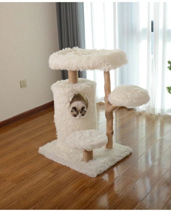 楽天市場】天然木 キャットタワー 猫タワー 多段 キャットウォーク 