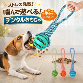 【P20限定】【3個セット】【愛犬の笑顔を守る】 犬 おもちゃ 歯磨き ボール 噛む 丈夫 ストレス解消 運動不足 知育 遊びながらケア 天然ゴム ロープ