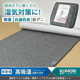 除湿シート シングル 吸湿センサー付き 高吸湿力 防カビ・防ダニ・消臭 寝具用除湿マット 湿気・結露・梅雨対策 繰り返し使える