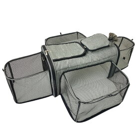 【拡張可能】猫 キャリーバッグ 犬 キャリーバッグ ペットキャリー 3WAY 折りたたみ 軽量 拡張型 通気メッシュ 飛び出し防止 ショルダー 手提げ 通院 ドライブ 防災 小型犬 猫用 おしゃれ ペットキャリーバッグ 広々空間 ペットバッグ 猫バッグ ドライブ アウトドア