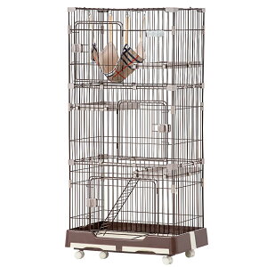 猫 ケージ 3段 キャットケージ ペットケージ 便利なキャスター付 猫ゲージ 大型 多頭飼い ネコドア キャットハウス 1段2段3段調節可能 ハンモック 広い棚板 大きく扉 留守番 保護 脱走防止 お