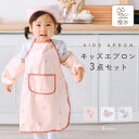 【楽天1位!!】キッズ エプロン 三角巾 アームカバー 3点セット 1歳 2歳 3歳 サイズ調整 子供 幼稚園 保育園 小学生 男の子 女の子 撥水 シンプル mj-1251