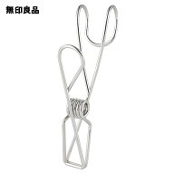 ステンレスひっかけるワイヤークリップ　4個入・約幅2×奥行5．5×高さ9．5c【無印良品 公式】