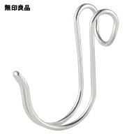 ステンレス横ブレしにくいフック・小 3個入・約直径1×2．5cm【無印良品 公式】