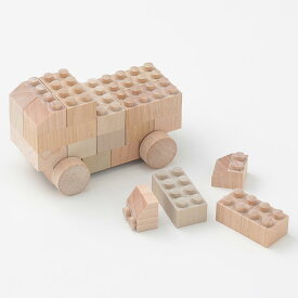 【無印良品 公式】 日本の木のおもちゃ＿木のブロック・もくロック・小 24ピース・対象年令3歳以上