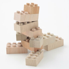 【無印良品 公式】 日本の木のおもちゃ＿木のブロック・もくロック・大 12ピース