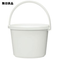 ポリプロピレンバケツ・フタ付（7．5L） 約幅31×奥行29×高さ20cm【無印良品 公式】
