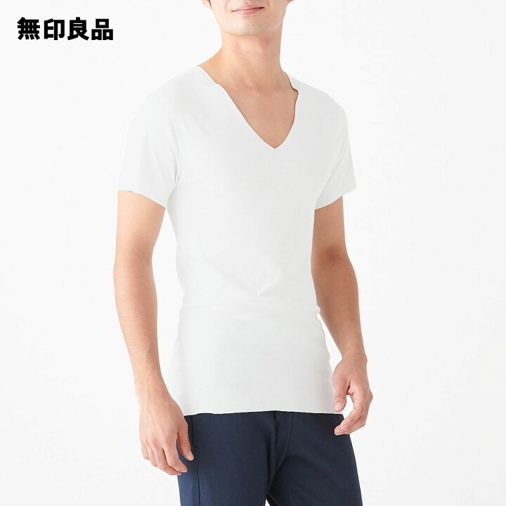 楽天市場 無印良品 公式 どこにも縫い目がない ｖネックｔシャツ 紳士 無印良品