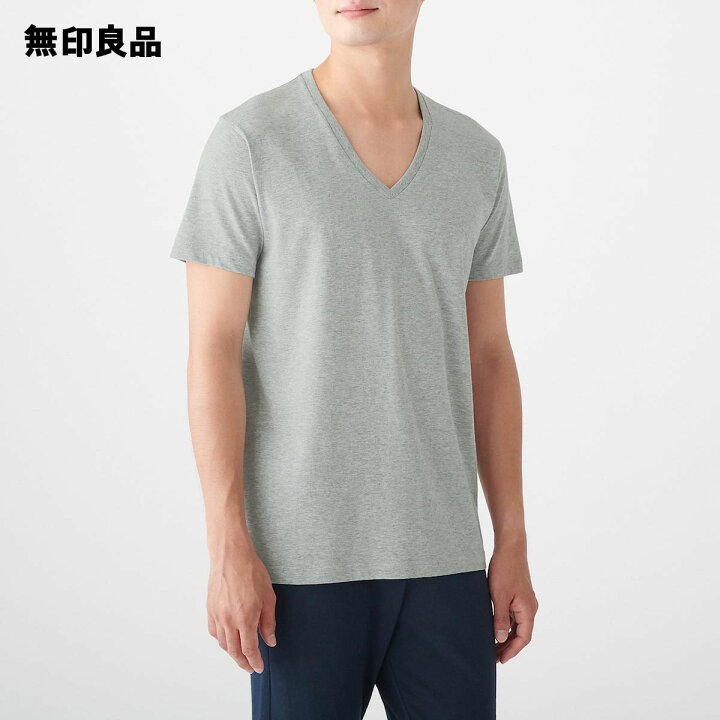 楽天市場 無印良品 公式 脇に縫い目のない 天竺編み２枚組ｖネックｔシャツ 紳士 無印良品