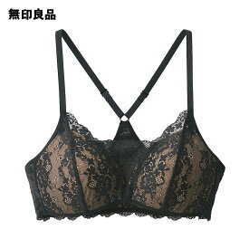 【無印良品 公式】レースブラジャー2・黒（婦人）