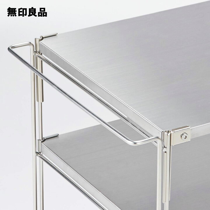 楽天市場】ステンレスユニットシェルフワゴンセット 幅64．5×奥行 