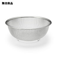 【M】ステンレス　メッシュザル・約直径19．5×高さ7．5cm【無印良品 公式】