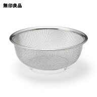 【S】ステンレス　メッシュザル・約直径16．5×高さ6．5cm【無印良品 公式】