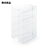 アクリルネックレス・ピアスケース・見開きタイプ 約幅17．5×奥行8．8×高さ25cm【無印良品 公式】