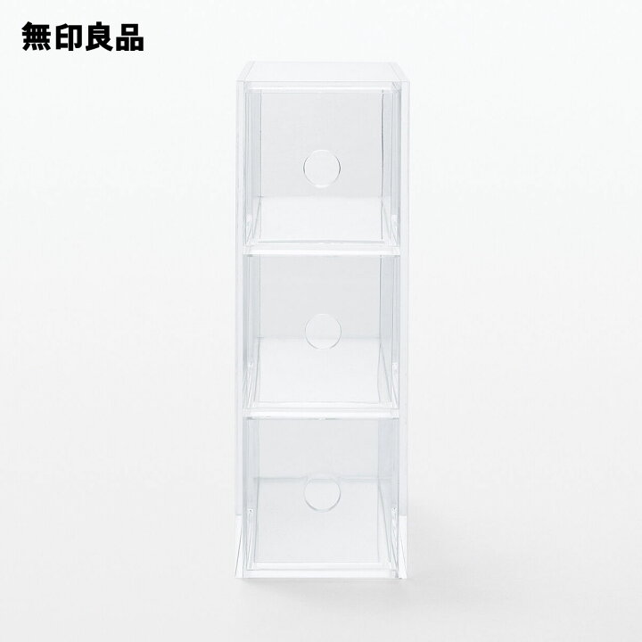 楽天市場】アクリル小物収納・3段 約幅8．7×奥行17×高さ25 