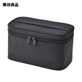 ナイロン手付ポーチ・黒 約12．5×20．5×10．5cm【無印良品 公式】