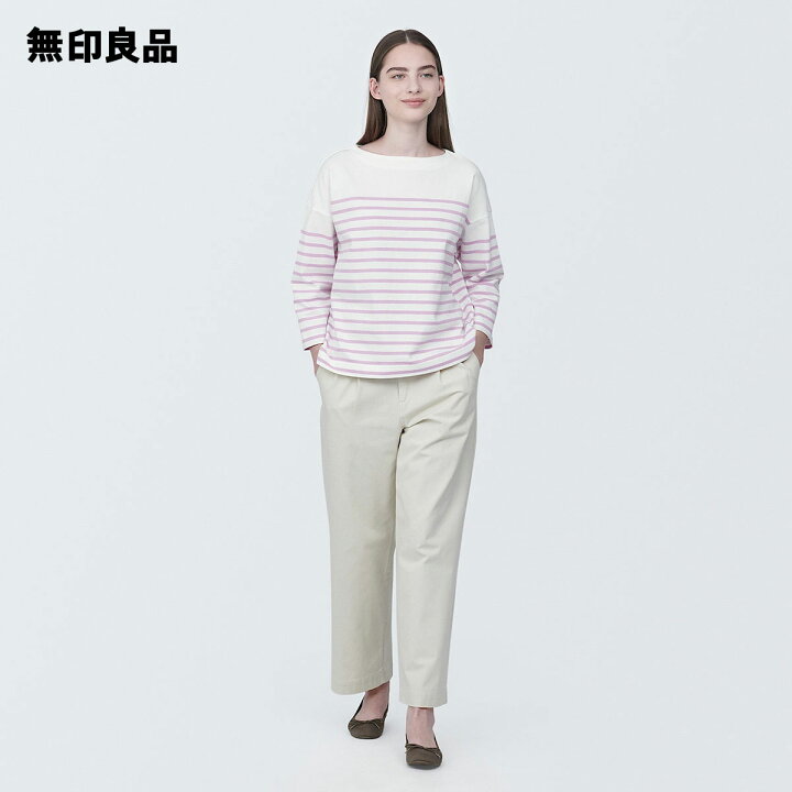 楽天市場】【無印良品 公式】婦人 ボーダーボートネック七分袖Tシャツ 